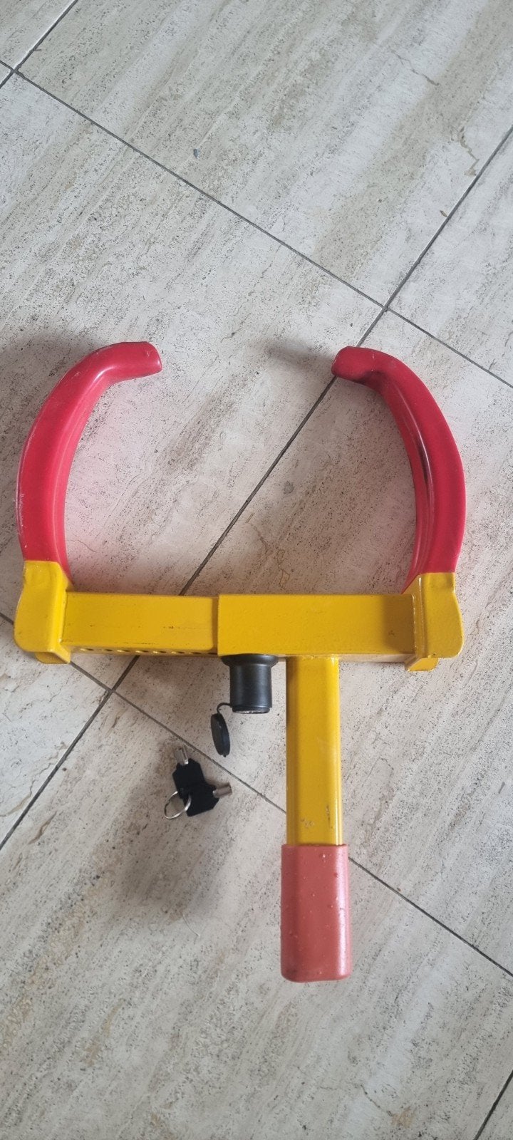 Wielklem / Parkeerklem - Geel/Rood, Auto diversen, Anti-diefstal, Ophalen, Gebruikt