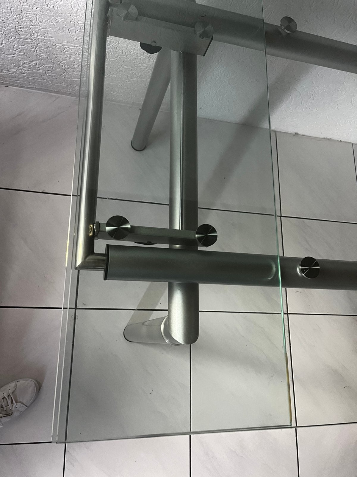 Uitschuifbare eetkamertafel van glas, Ophalen, 50 tot 100 cm, 150 tot 200 cm, Rechthoekig