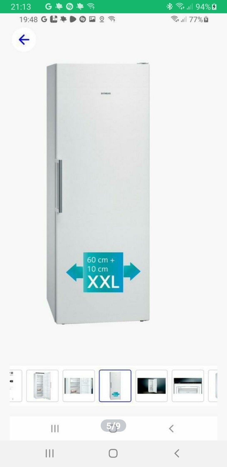 Bosch XXL vriezer no frost, 200 liter of meer, Ophalen of Verzenden, Met aparte vriezer, 160 cm of meer