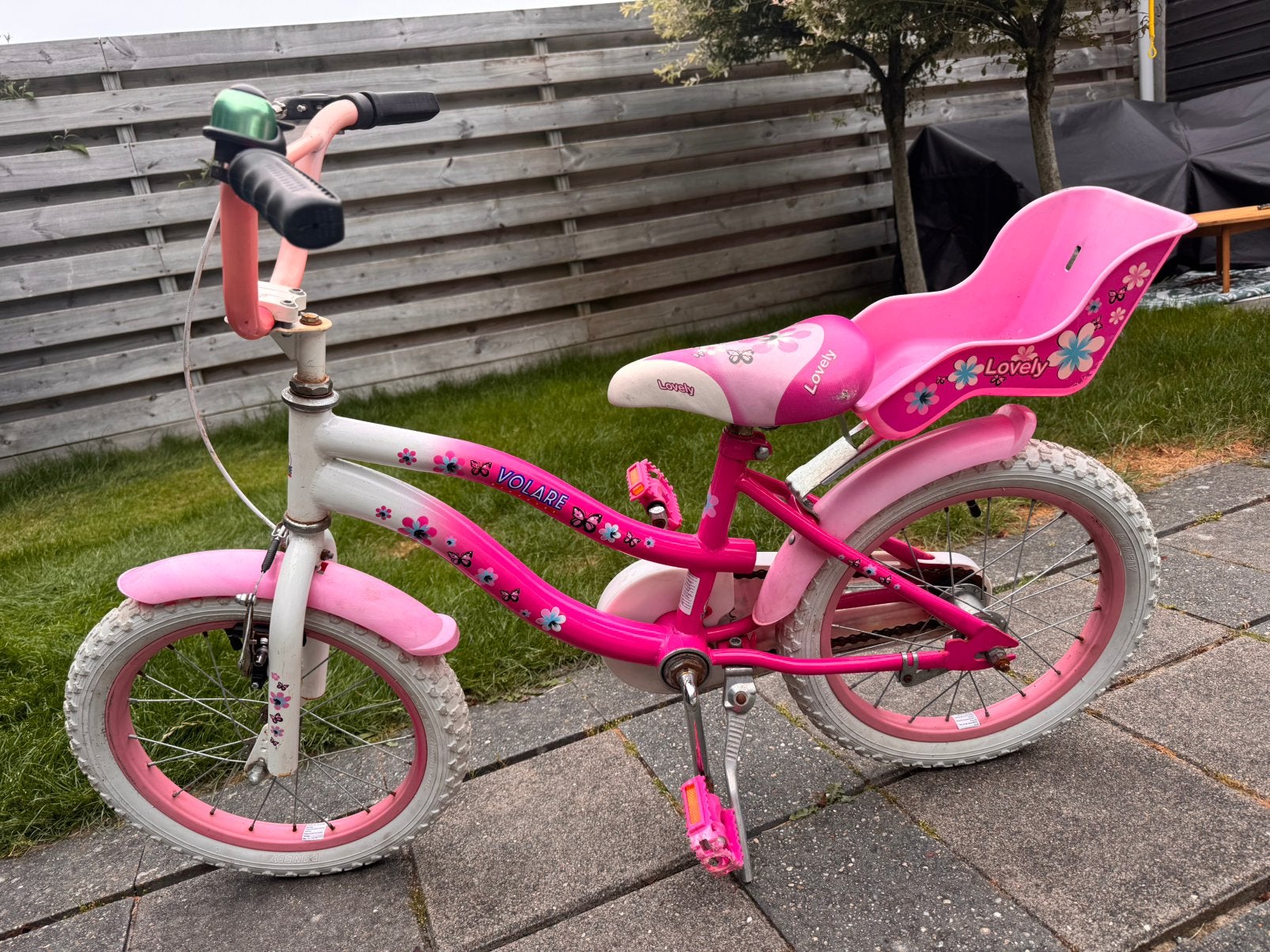 Meisjesfiets 16 inch, Ophalen, Gebruikt, Terugtraprem, 16 tot 20 inch