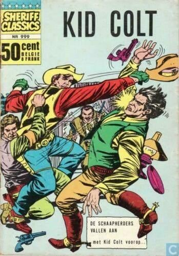 Sheriff Classics Kid Colt 7 stuks 60/70er jaren zwart wit, Boeken, Gelezen, Verzenden, Europa, Meerdere comics