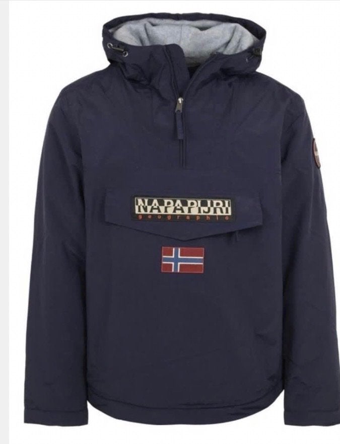Napapijri jas - donkerblauw - maat S, Verzenden, Zo goed als nieuw, Maat 38/40 (M), Blauw