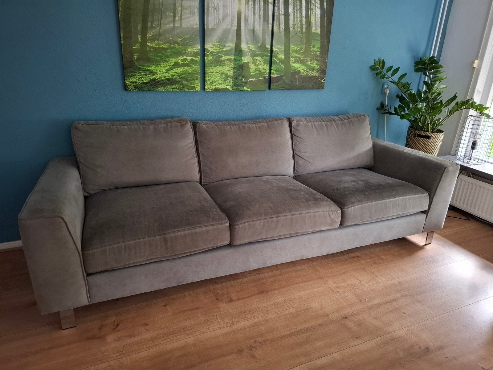 Gratis ruime 3.5-zits bank, Ophalen, Gebruikt, 75 tot 100 cm, Rechte bank