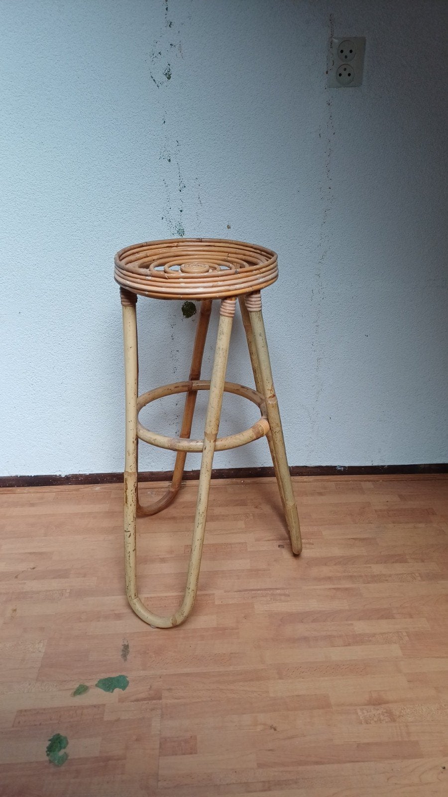 Rotan plantenkruk 70 cm hoog, diameter 27,5 cm, Ophalen, Zo goed als nieuw, Overige materialen
