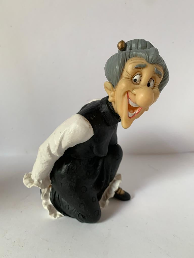 Albert Dubout Grappig epoxy beeldje van een lachende vrouw, Ophalen of Verzenden, Zo goed als nieuw, Mens