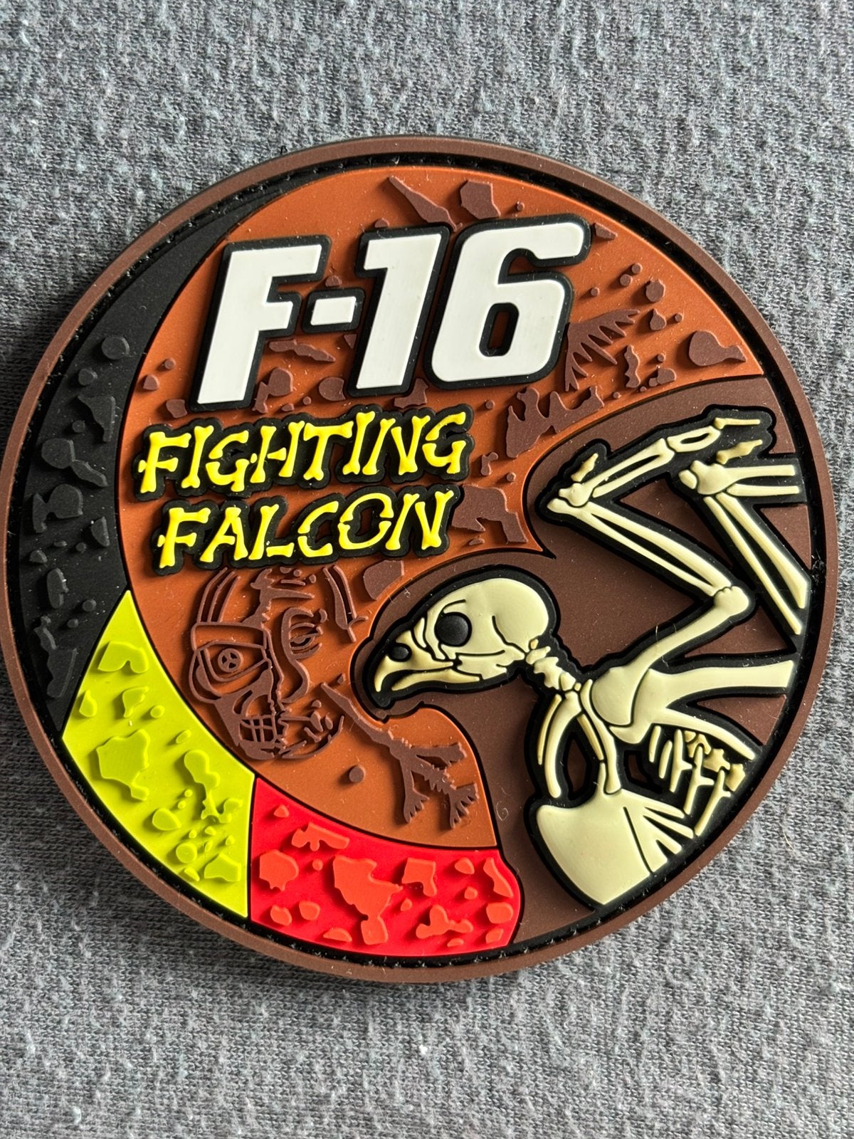 Pvc patch BAF F-16 fighting falcon 349 SQN, Verzenden, Luchtmacht, Overige gebieden, Embleem of Badge