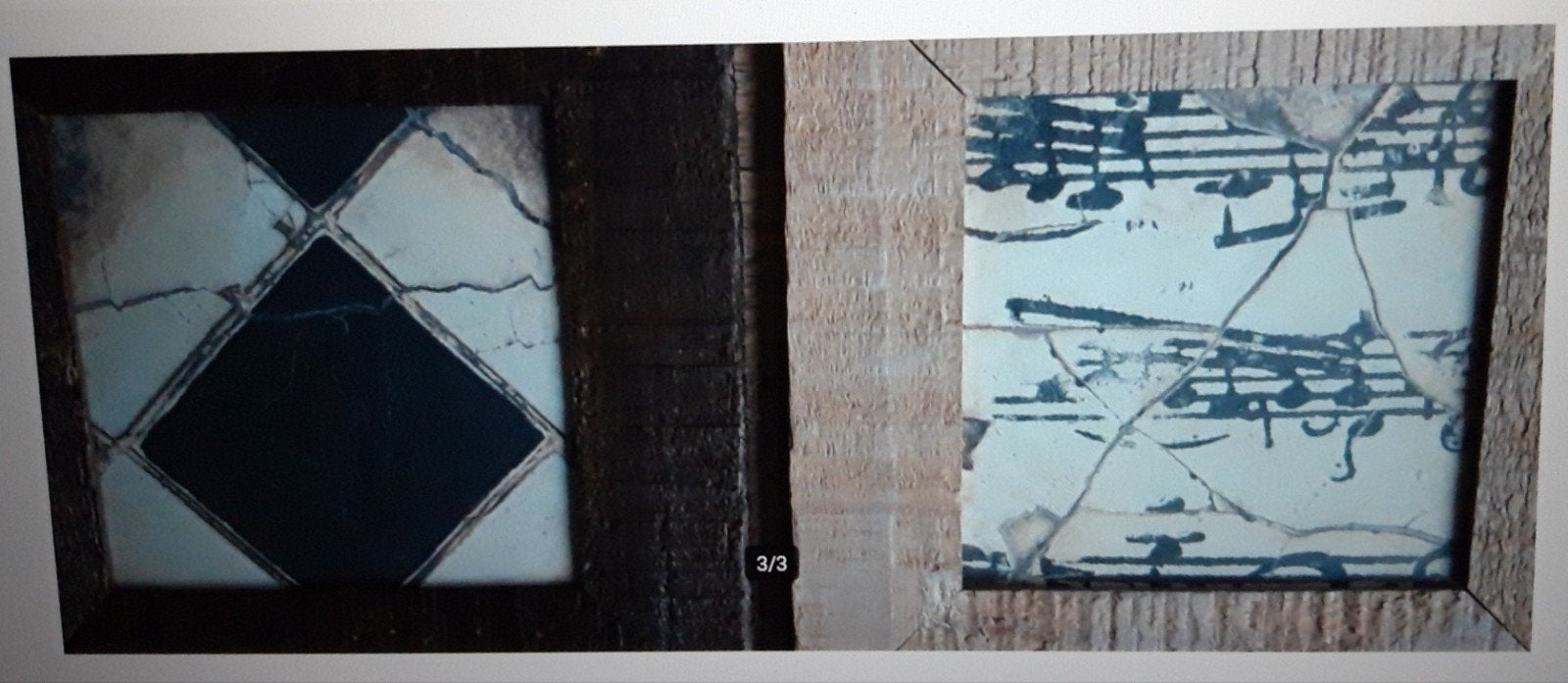 Lijst met Print  ( Steigerhout), Ophalen of Verzenden, Nieuw, Hout