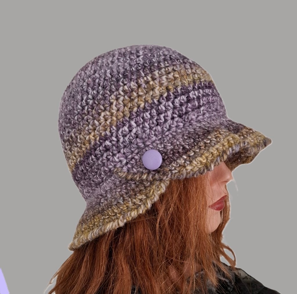 Hoed Lila /oker, Verzenden, Hoed, Nieuw, One size fits all