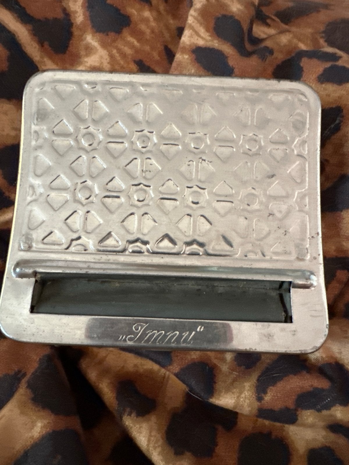 Vintage "Imnu" sigarettenroller / tabaksdoos, Ophalen, Gebruikt, Tabaksdoos of Verpakking