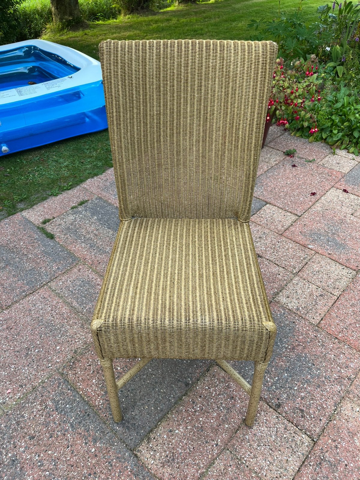 1 Lloyd Loom stoel van hout en rotan, Ophalen, Gebruikt, Bruin, Eén