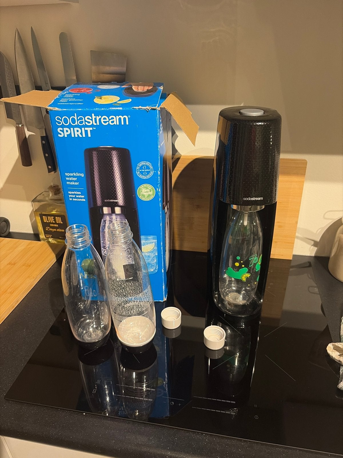 Werkende SodaStream Spirit met flessen, zonder cilinder, Ophalen of Verzenden, Gebruikt