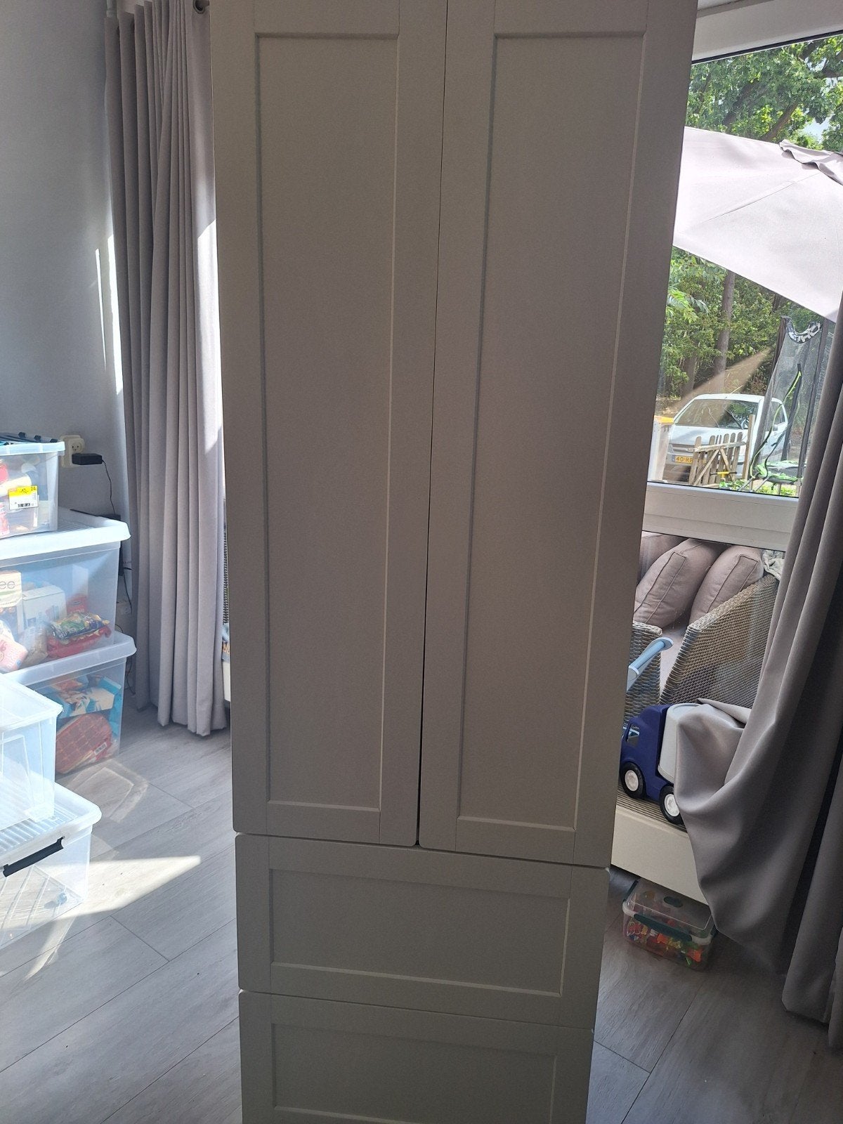 Witte ikea kledingkast met lades en hangruimte, Huis en Inrichting, Kasten | Kledingkasten, Gebruikt, 50 tot 100 cm, Modern, 150 tot 200 cm