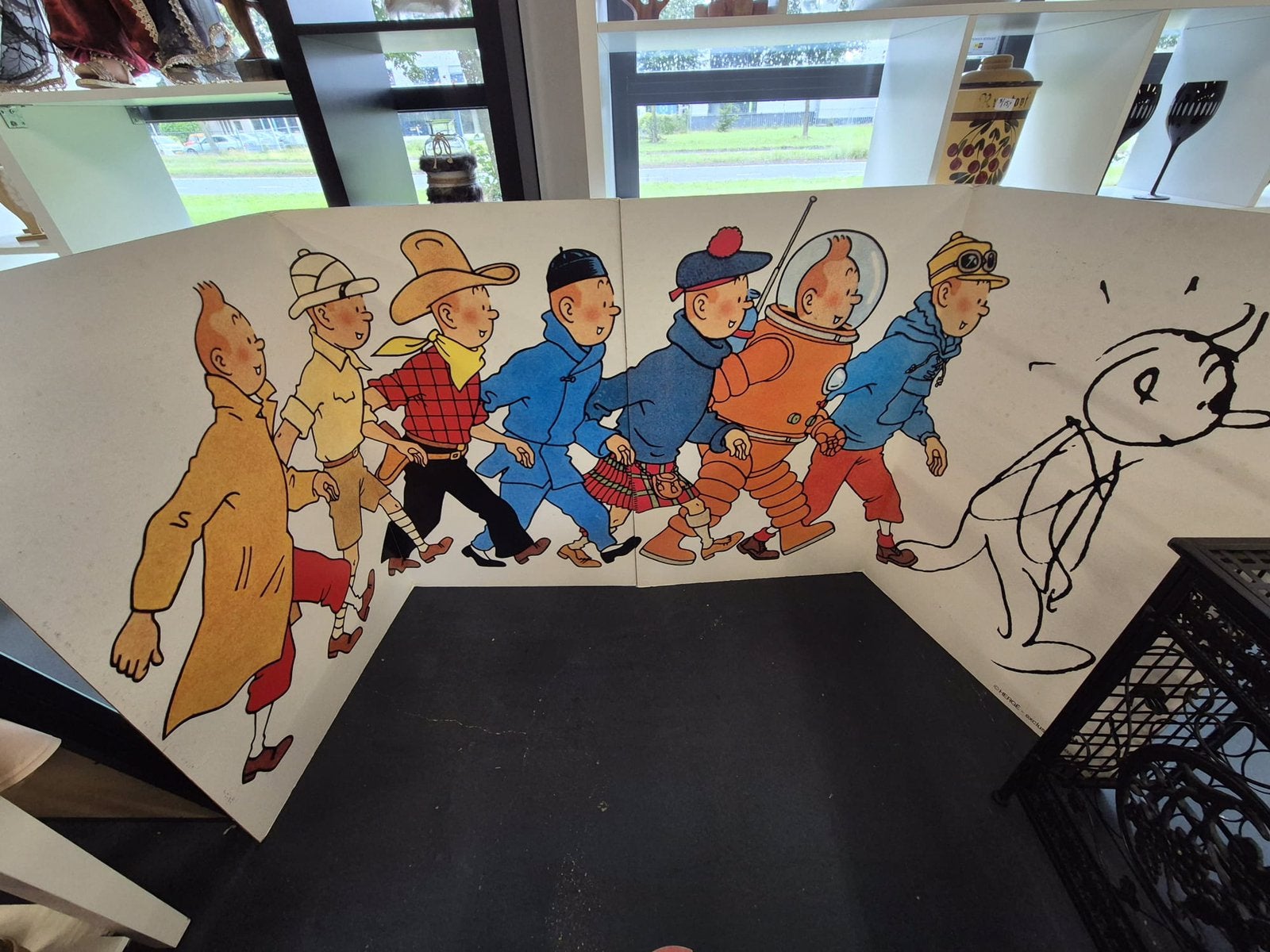 Kuifje / Tin Tin - 4 Delige promotiestandaard jaren ‘90, Ophalen, Kuifje, Gebruikt, Gebruiksvoorwerp