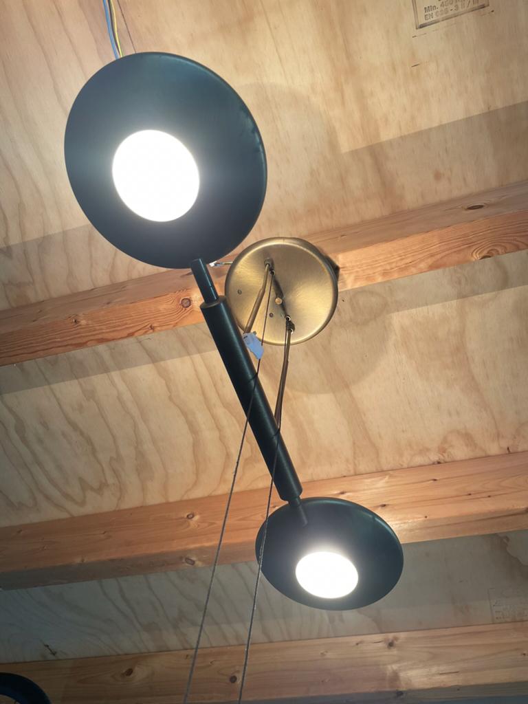 Messing hanglamp met dimmer, Huis en Inrichting, Lampen | Spots, Ophalen of Verzenden, Gebruikt