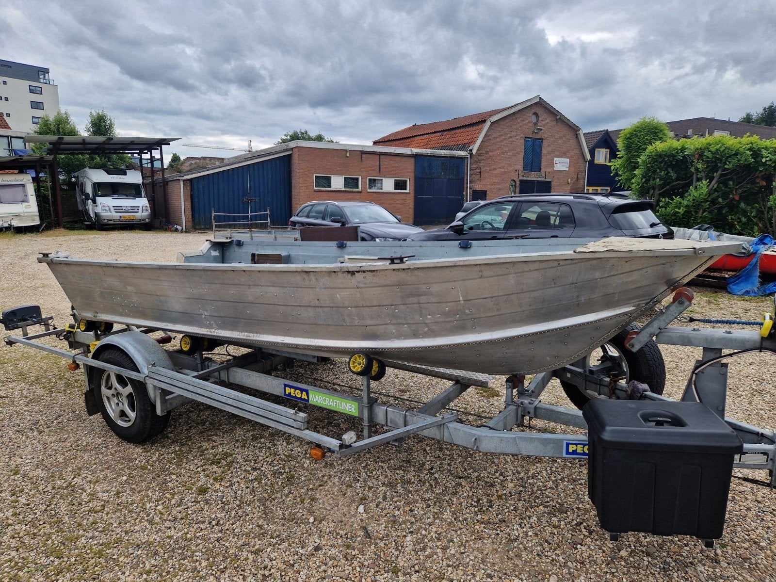 Aluminium visboot quicksilver 450 / roeiboot, Watersport en Boten, Ophalen, Gebruikt, Quicksilver, Aluminium
