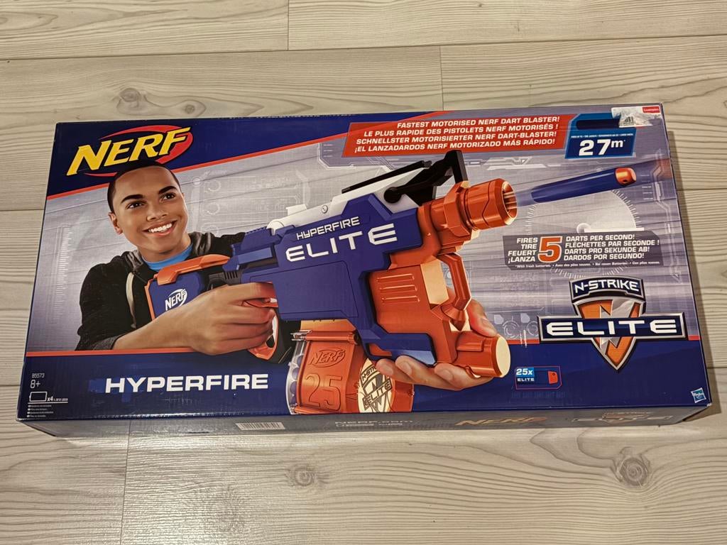 Nerf Elite Hyperfire, nachtkijker, draagband en meer, Ophalen of Verzenden, Zo goed als nieuw