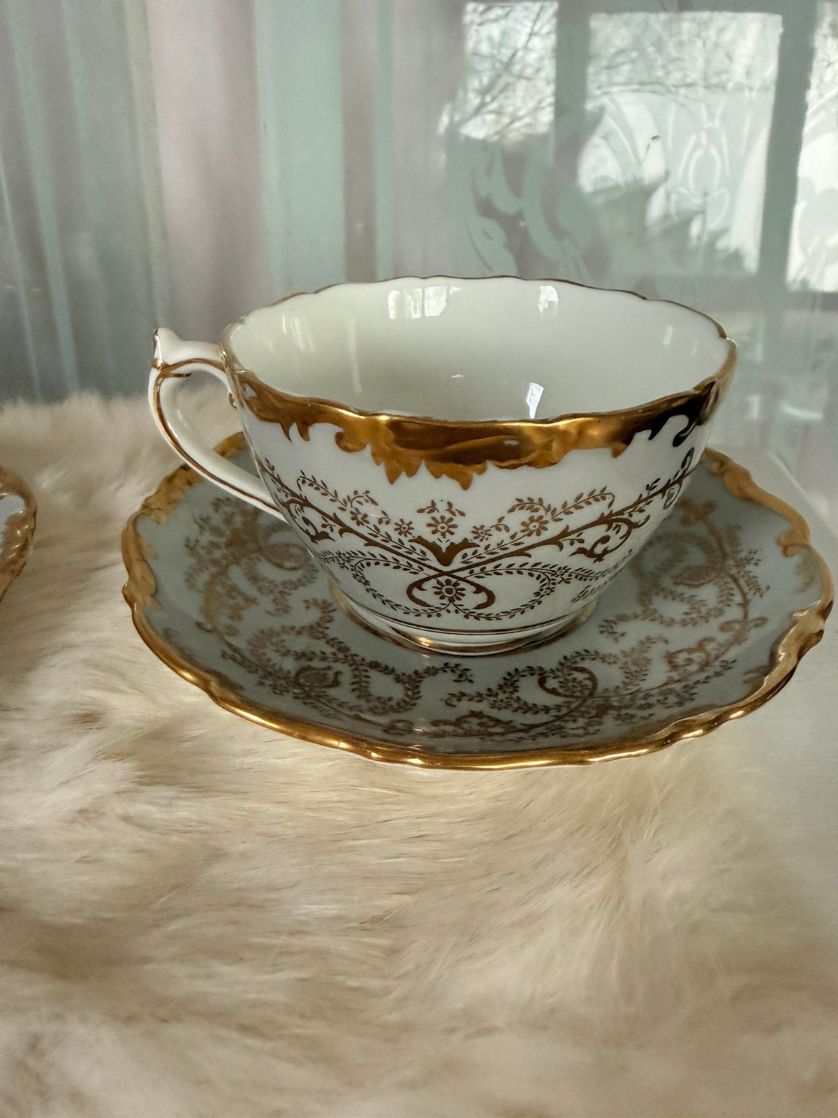 Coalport anniversary trio antiek porselein 1920 Engelanf, Ophalen