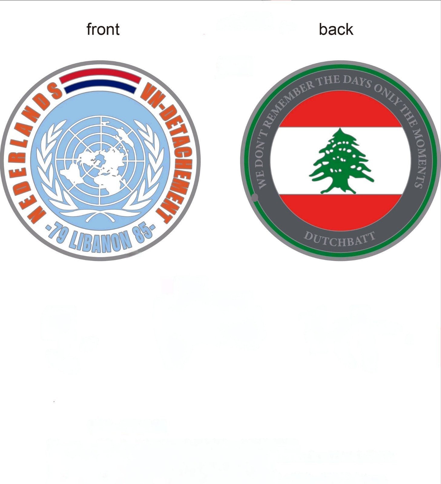 Challenge coin UNIFIL Libanon, Ophalen of Verzenden, Landmacht, Nederland, Embleem of Badge