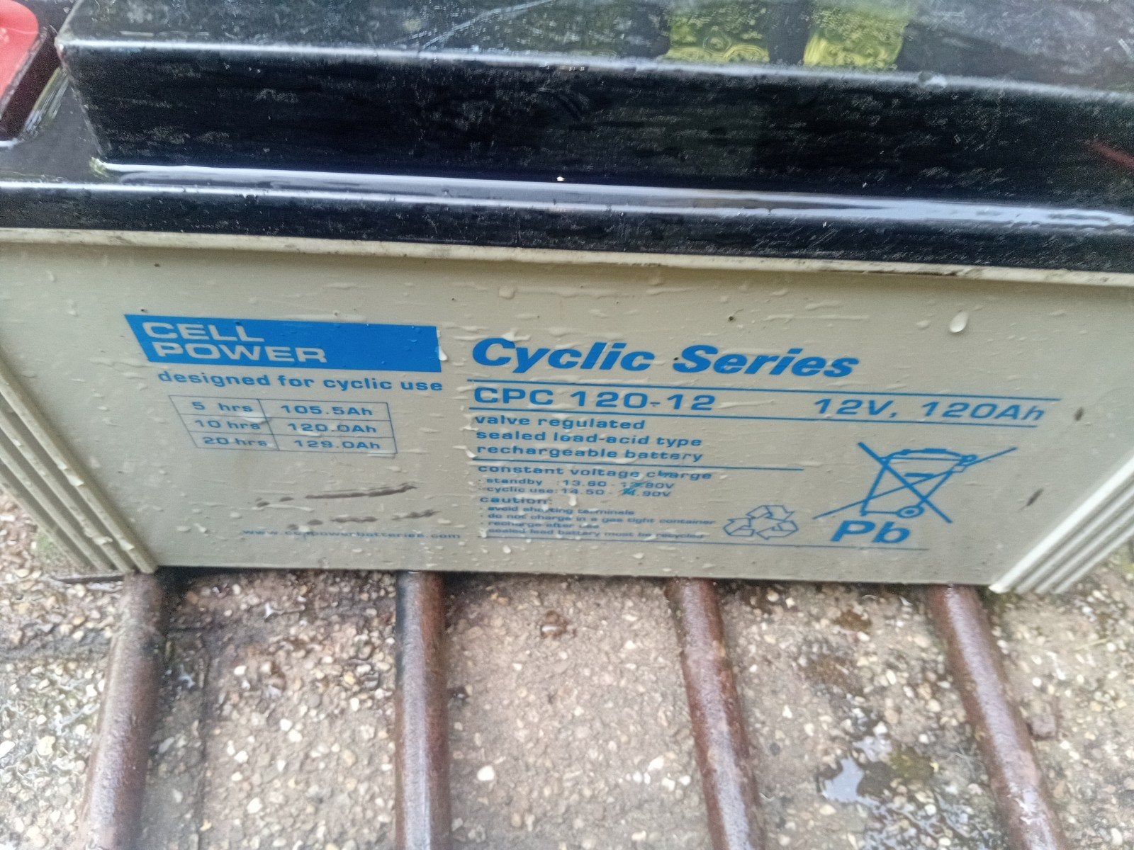Deep cycle accu 120 ah voor oa boot, Ophalen, Gebruikt