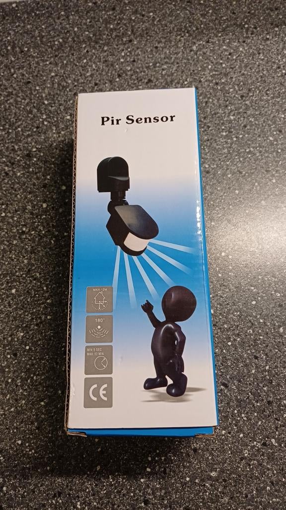 Nieuwe PIR Bewegingssensor voor Lampen - Zwart, Tuin en Terras, Buitenverlichting, Overige typen, Nieuw, Ophalen of Verzenden