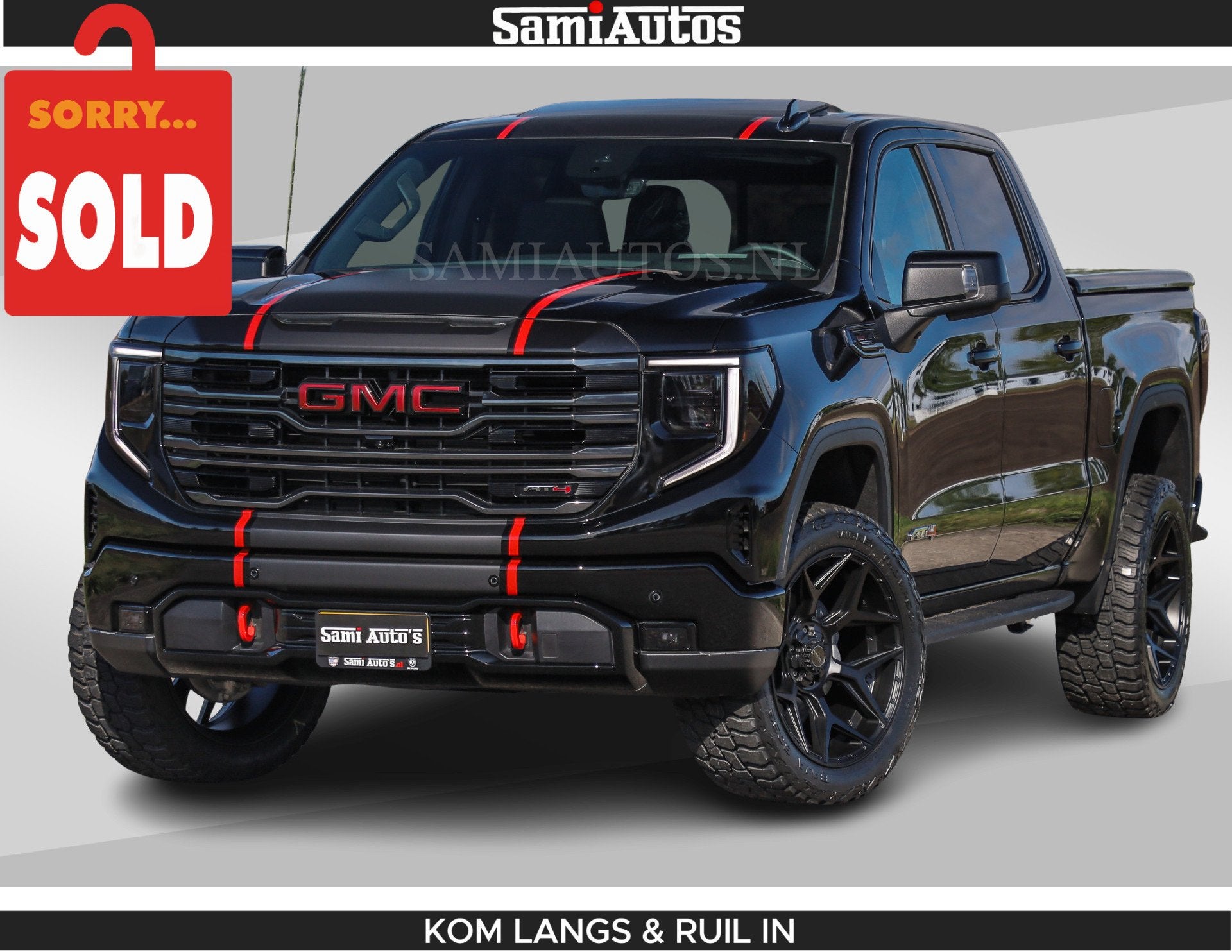 GMC Sierra AT4 6.2 V8 4X4 | VIRTUAL COCKPIT | LPG | HUD | BO, Automaat, Gebruikt, Met garantie (alle), Leder