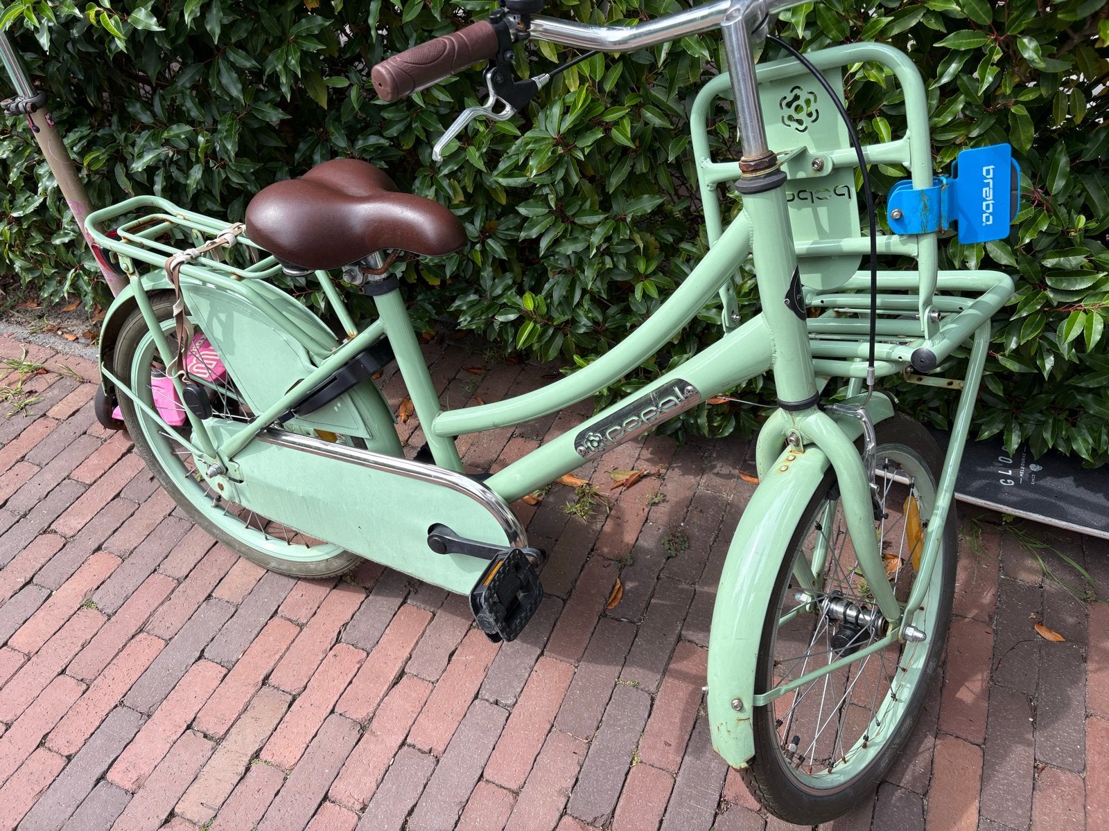 Popal kinderfiets gebruikt mintgroen, Ophalen, Gebruikt, Terugtraprem, 16 tot 20 inch
