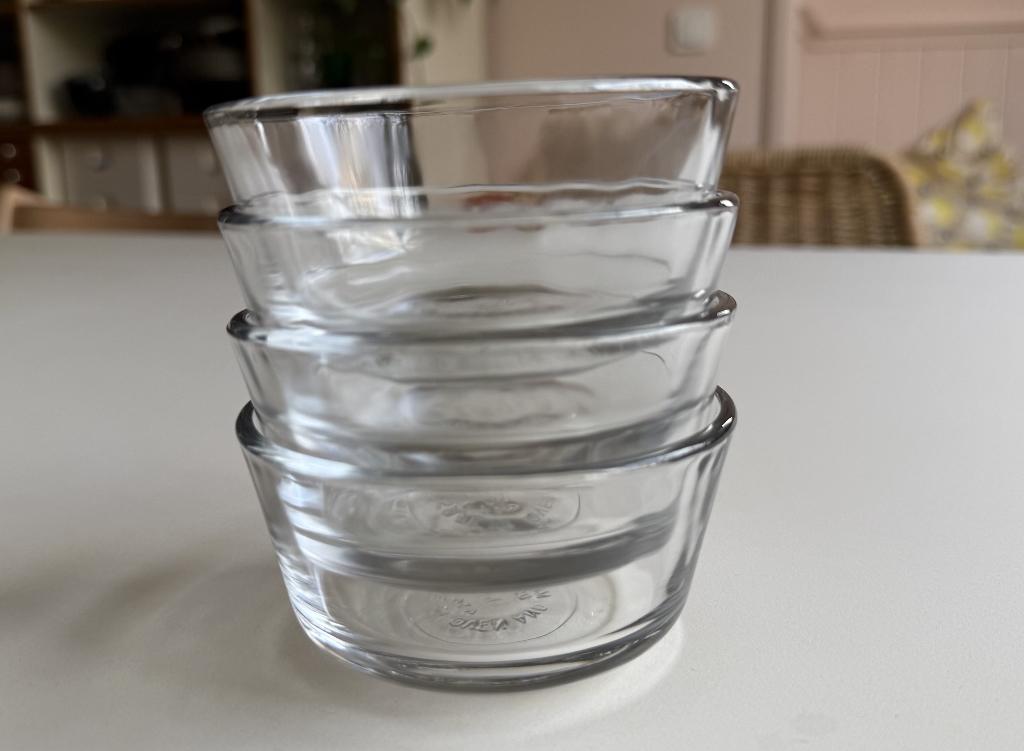 4x Anchor Hocking Fire King USA 434 vla kommetjes/schaaltjes, Ophalen of Verzenden, Kom(men), Overige stijlen, Glas