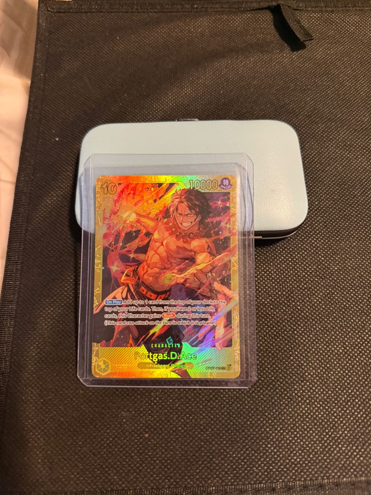 One Piece Card Game Portgas D. Ace SP OP05-002, Ophalen of Verzenden, Zo goed als nieuw, Losse kaart, Foil