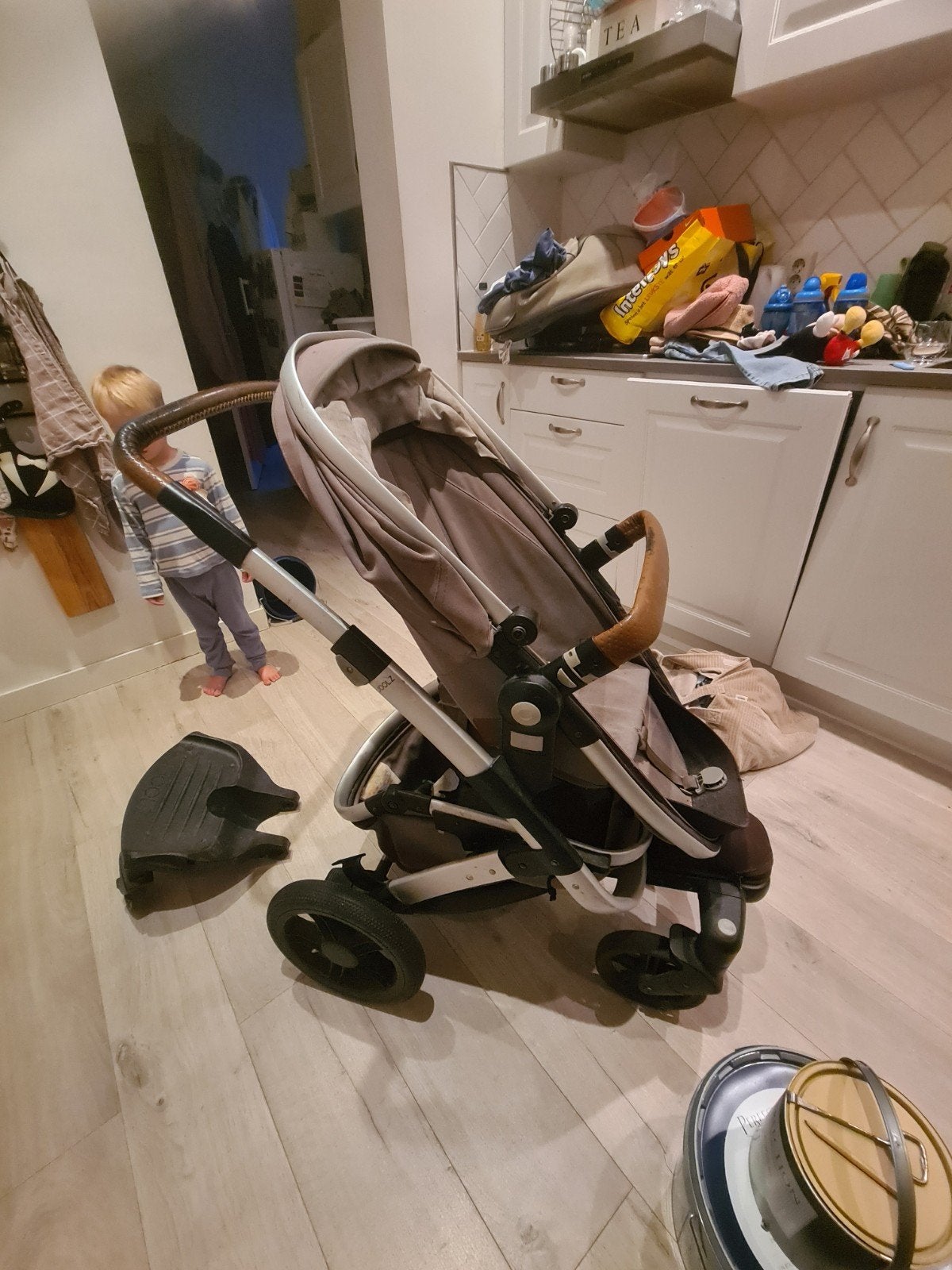 Joolz kinderwagen met reiswieg en meerijdplankje, Ophalen of Verzenden, Gebruikt, Overige merken, Luchtbanden
