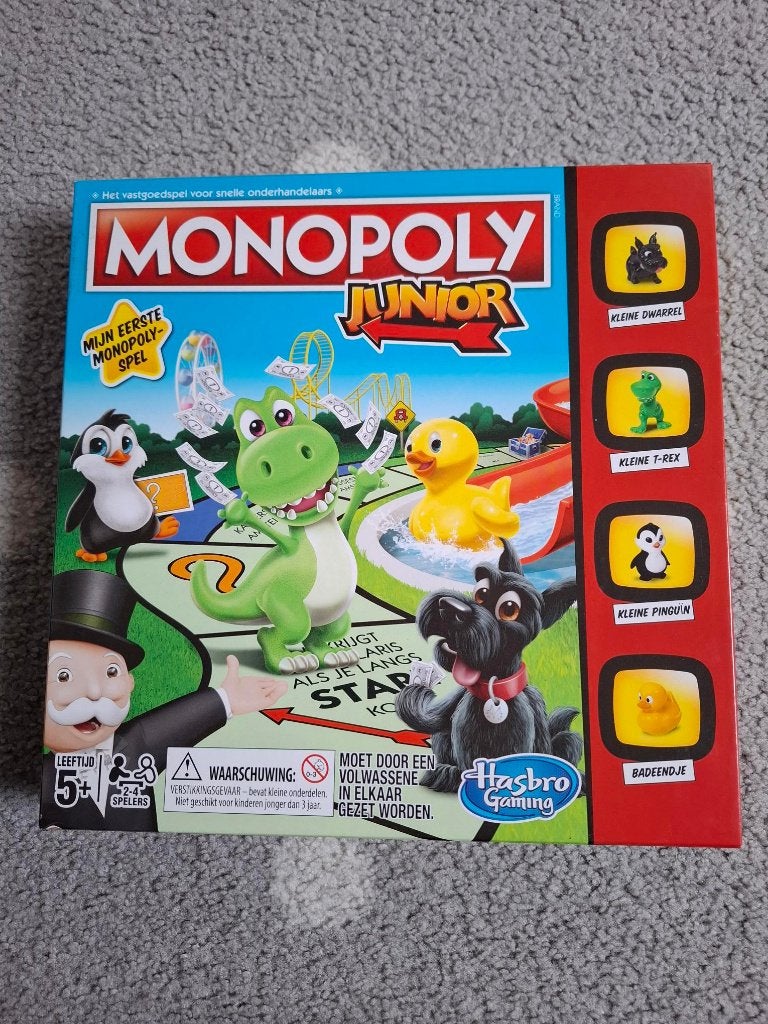 Junior Monopoly zgan, Ophalen of Verzenden, Zo goed als nieuw, HASBRO