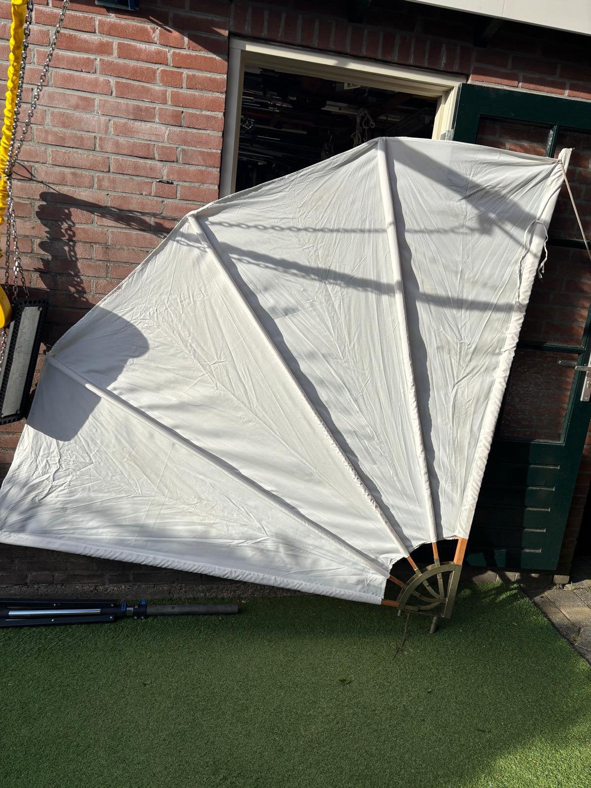 privacy / terras scherm in vorm van waaier, Ophalen, Gebruikt