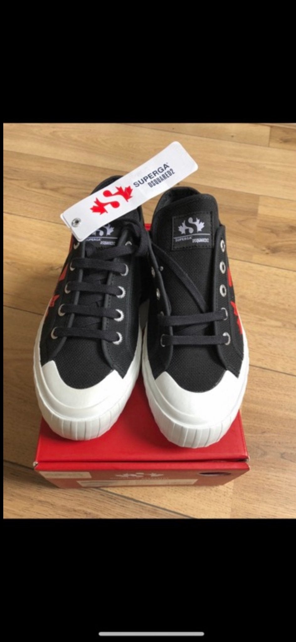 Nieuwe Superga Dsquared2 sneakers, Ophalen of Verzenden, Nieuw, Zwart, Sneakers of Gympen