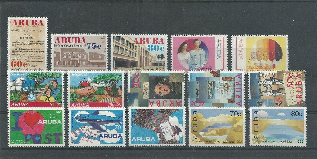 Aruba 1992, Complete jaargang, Postfris., Verzenden, Postfris