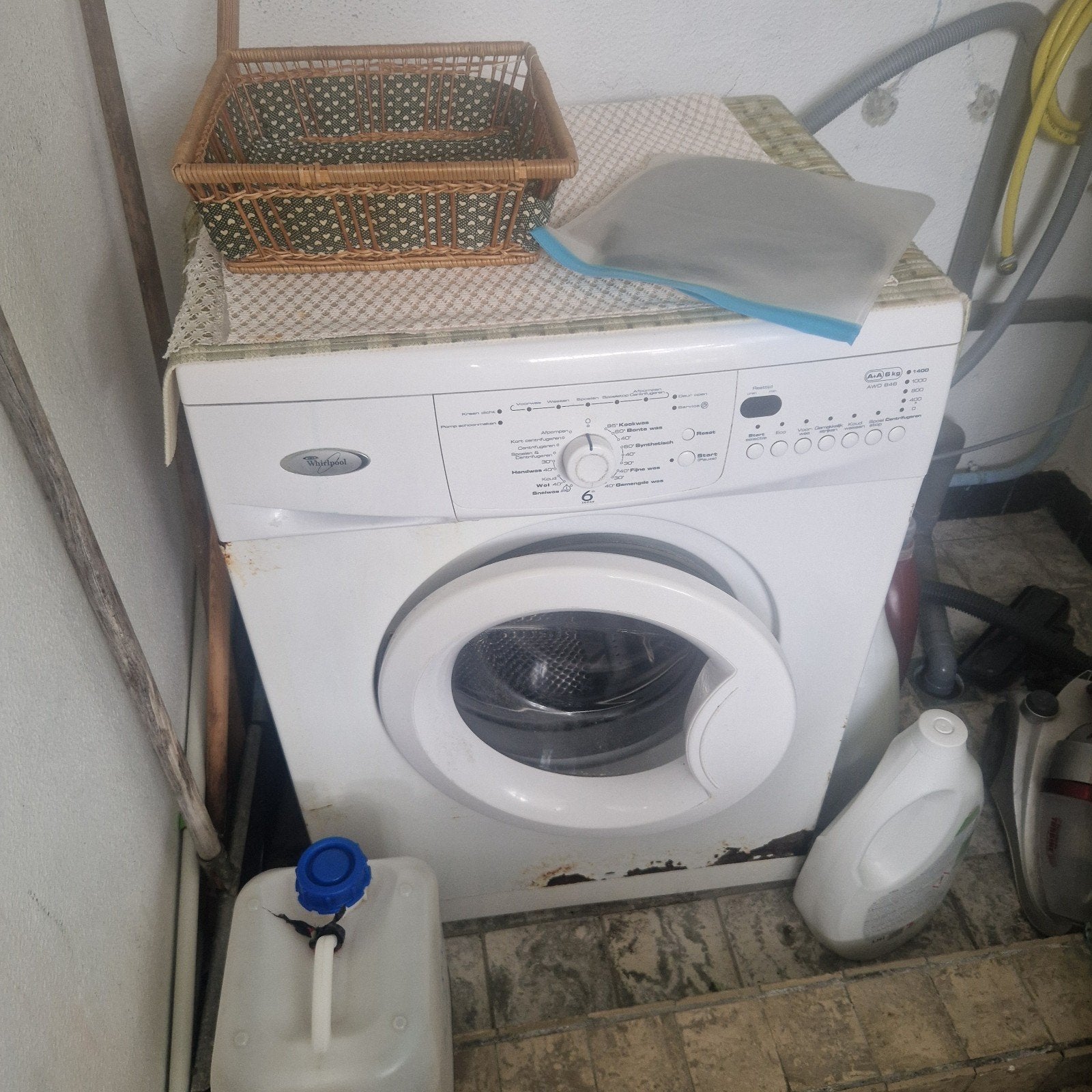 Wasmachine whirlpool, Ophalen of Verzenden, Gebruikt, 1200 tot 1600 toeren, 85 tot 90 cm