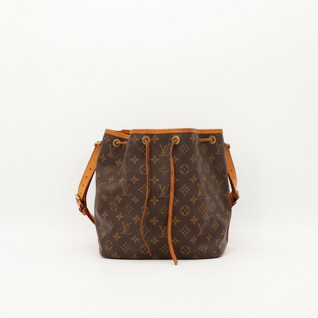 Louis Vuitton Petit Noé Monogram vintage tas, Verzenden, Gebruikt, Bruin, Schoudertasje