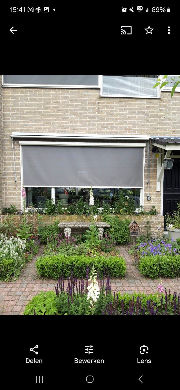 Zonnescreen 181 br en 170/180 hoog, Ophalen, Gebruikt, Minder dan 250 cm, 150 tot 300 cm
