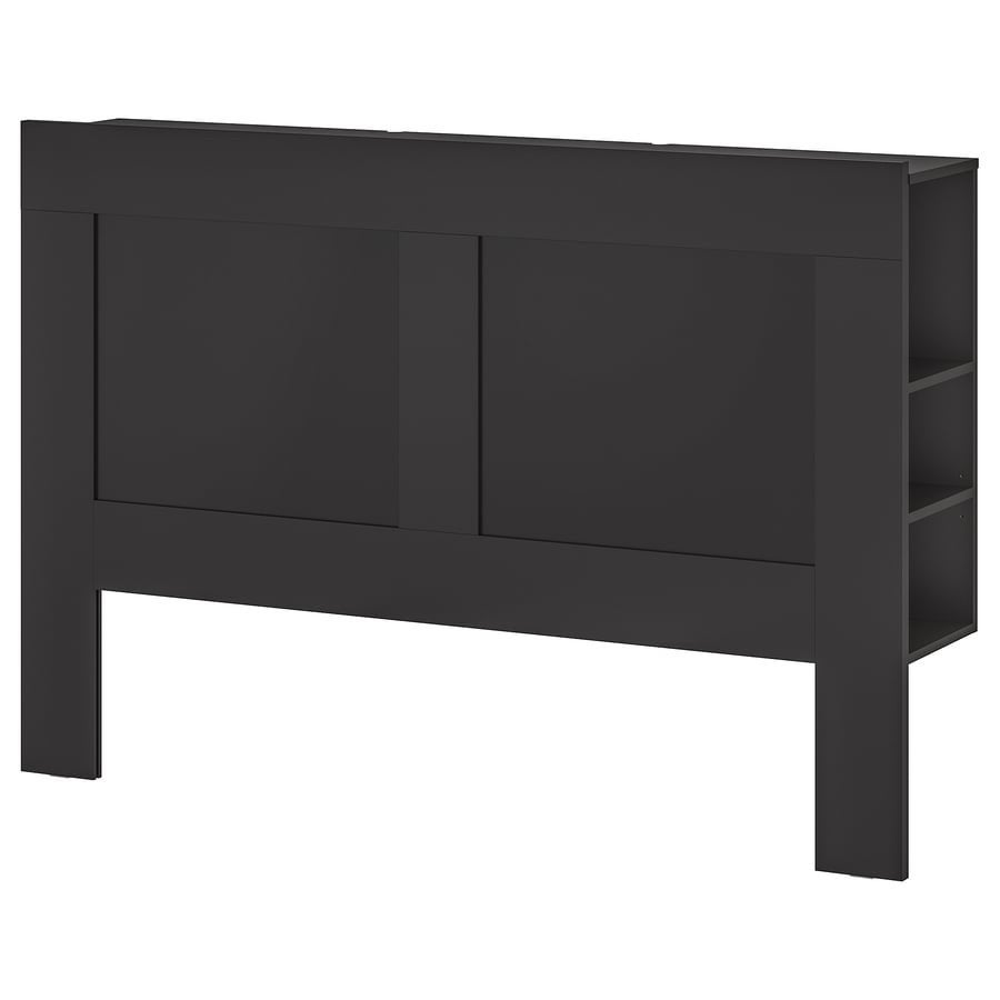 Ikea hoofdeinde met bergruimte, Ophalen, Wit, Tweepersoons, 140 cm