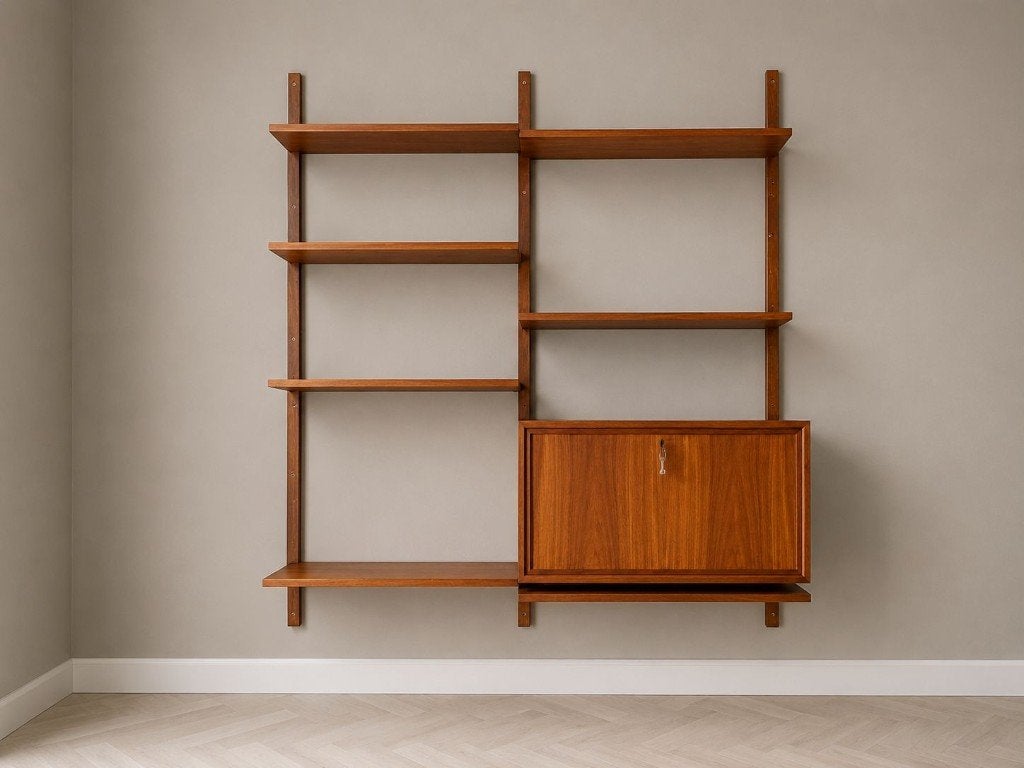 vintage Poul Cadovius Royal System wandsysteem van te, Huis en Inrichting, Kasten | Wandmeubels, Teakhout, Ophalen of Verzenden