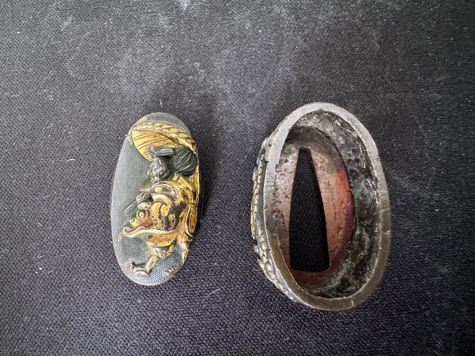 Antieke Japanse Fuchikashira Set – Vroege Edo, Ophalen of Verzenden, Overige soorten, Azië, Zwaard of Sabel