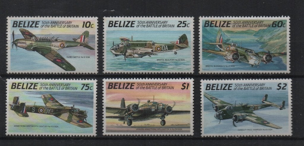 W98 Belize 1059/65 postfris Vliegtuigen, Verzenden, Postfris, Vliegtuigen