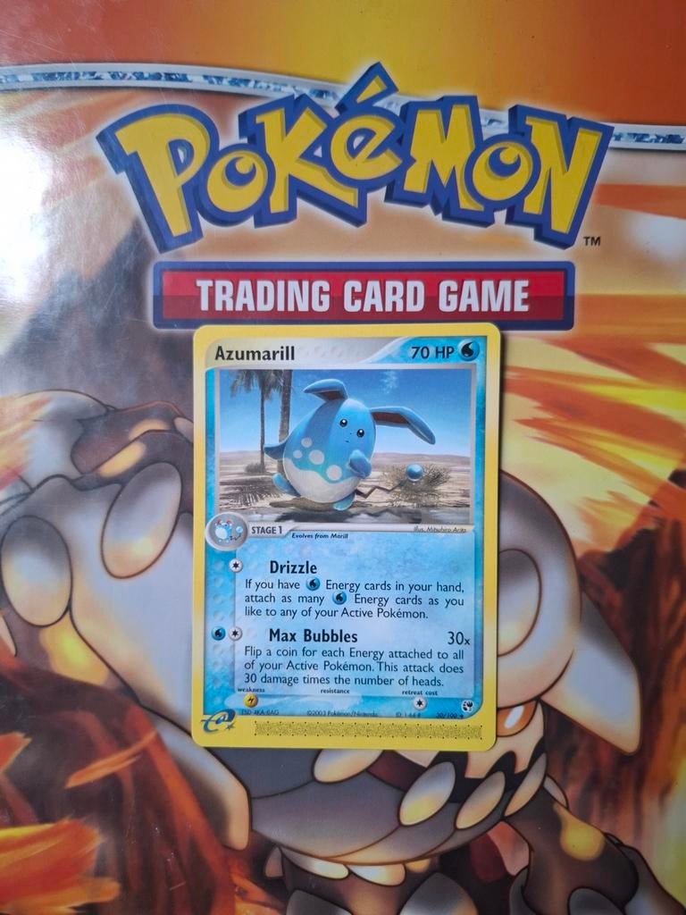 Azumarill 30/100 Ex Sandstorm pokemon kaart, Ophalen of Verzenden, Zo goed als nieuw, Losse kaart