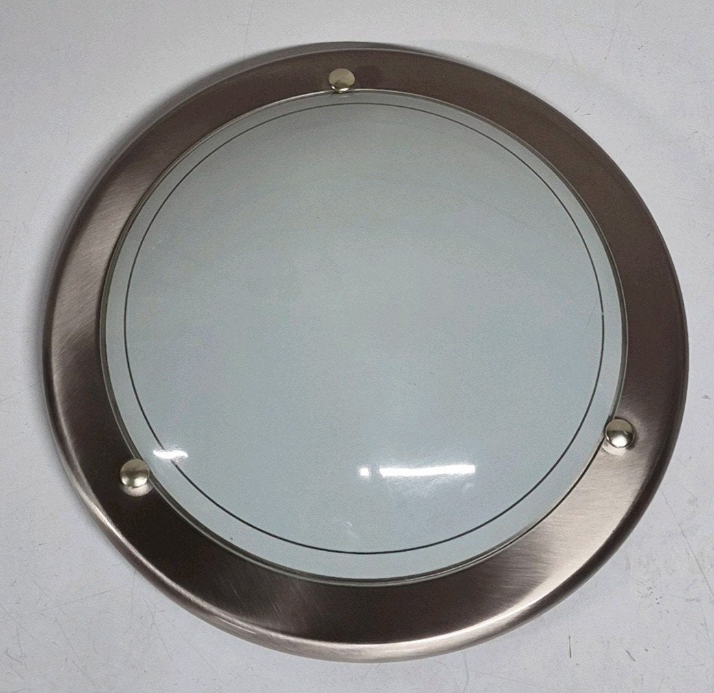 plafondlamp plafonnière
zilver kleur, incl lamp., Ophalen of Verzenden