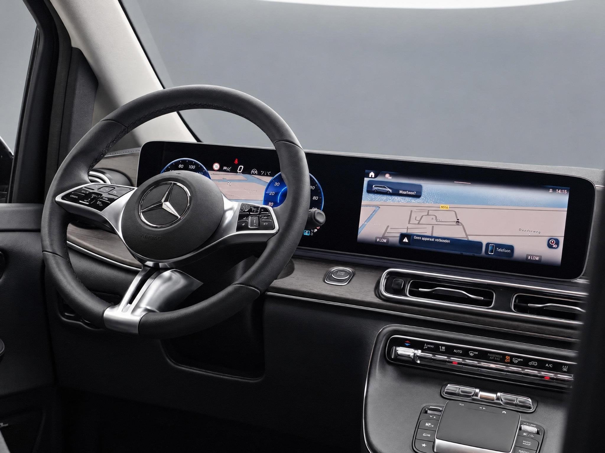 Mercedes-Benz EQV 300 L3 90 kWh, Stof, Gebruikt, Zwart, 204 pk