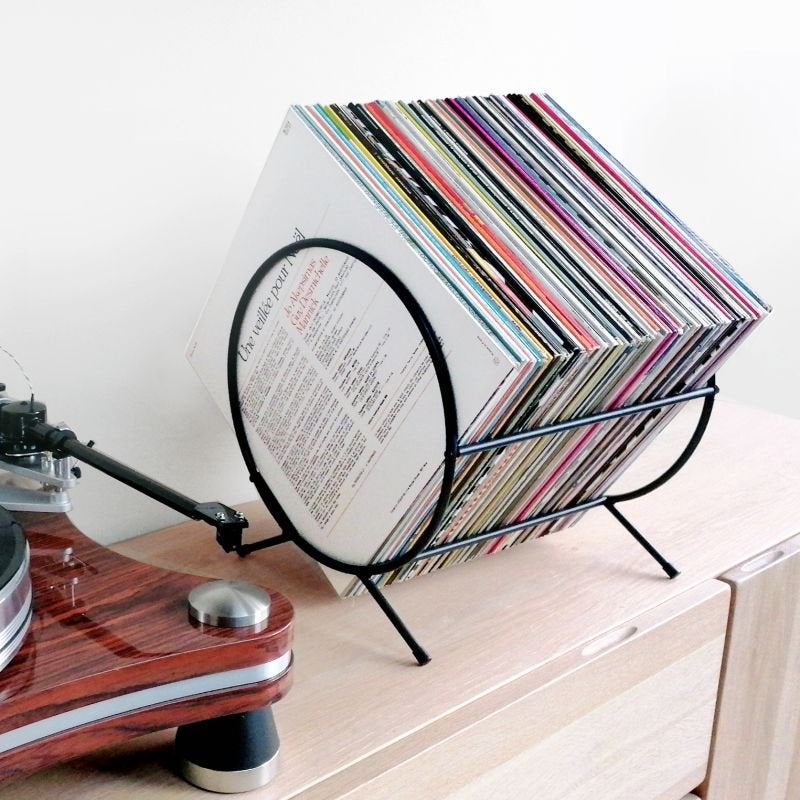 Leuke platenhouder, Ophalen of Verzenden, Hout, Cd's