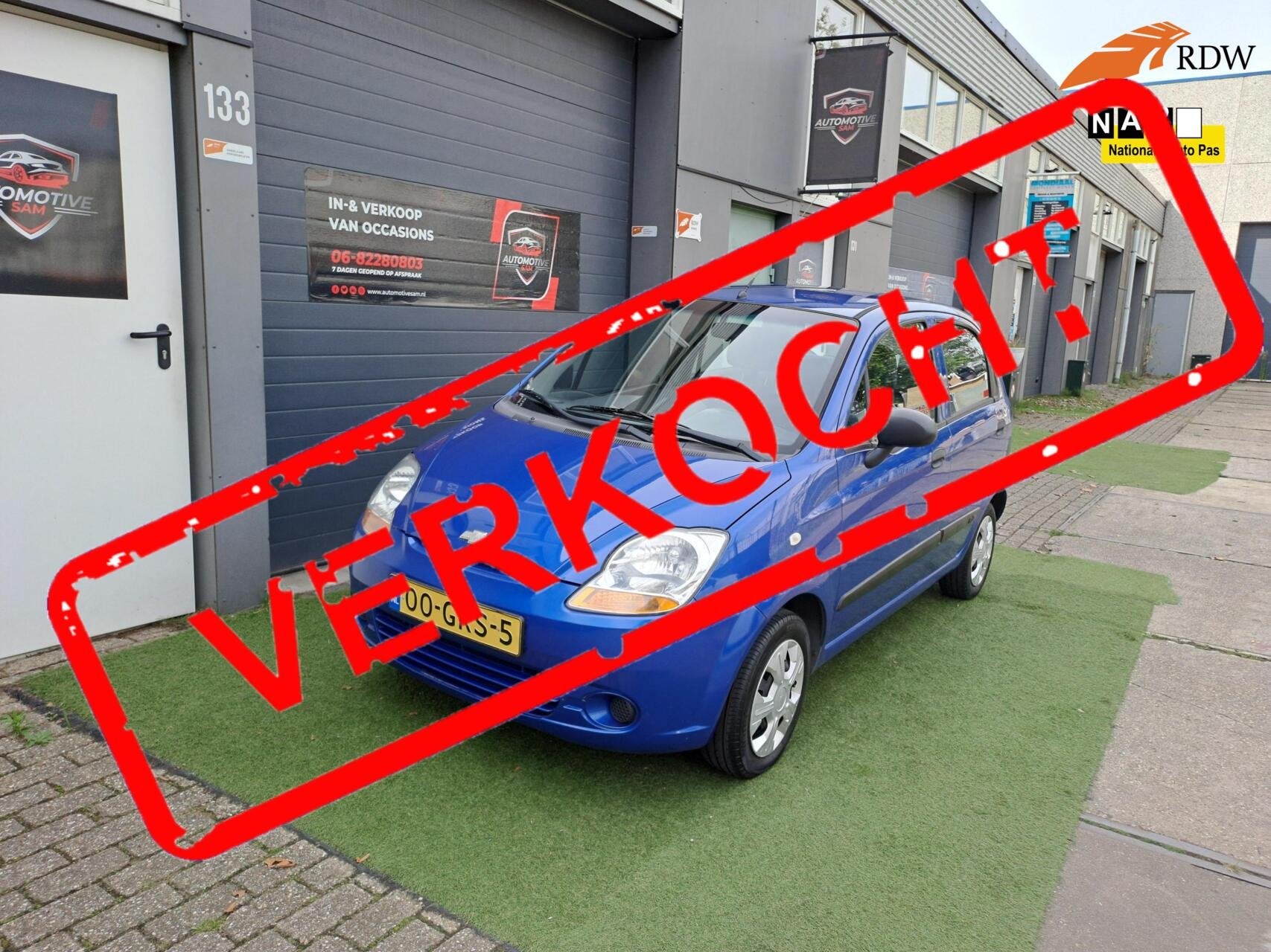 Chevrolet Matiz 0.8 Style 2008 NWE APK NAP, Auto's, Voorwielaandrijving, Stof, Gebruikt, Blauw