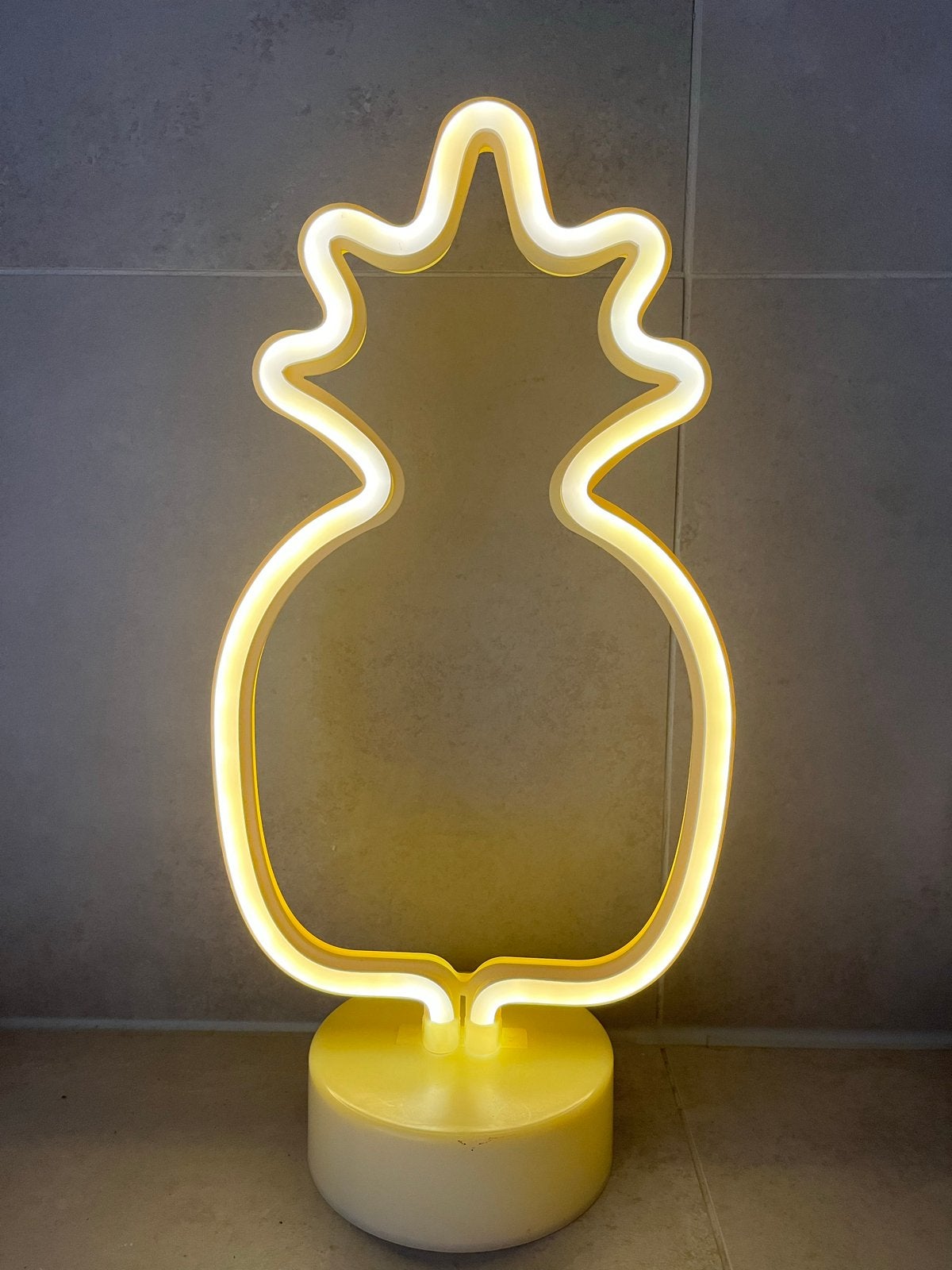 Ananas Neon LED Lamp - Sfeervolle Verlichting, Ophalen of Verzenden, Gebruikt, Geel, Overige stijlen