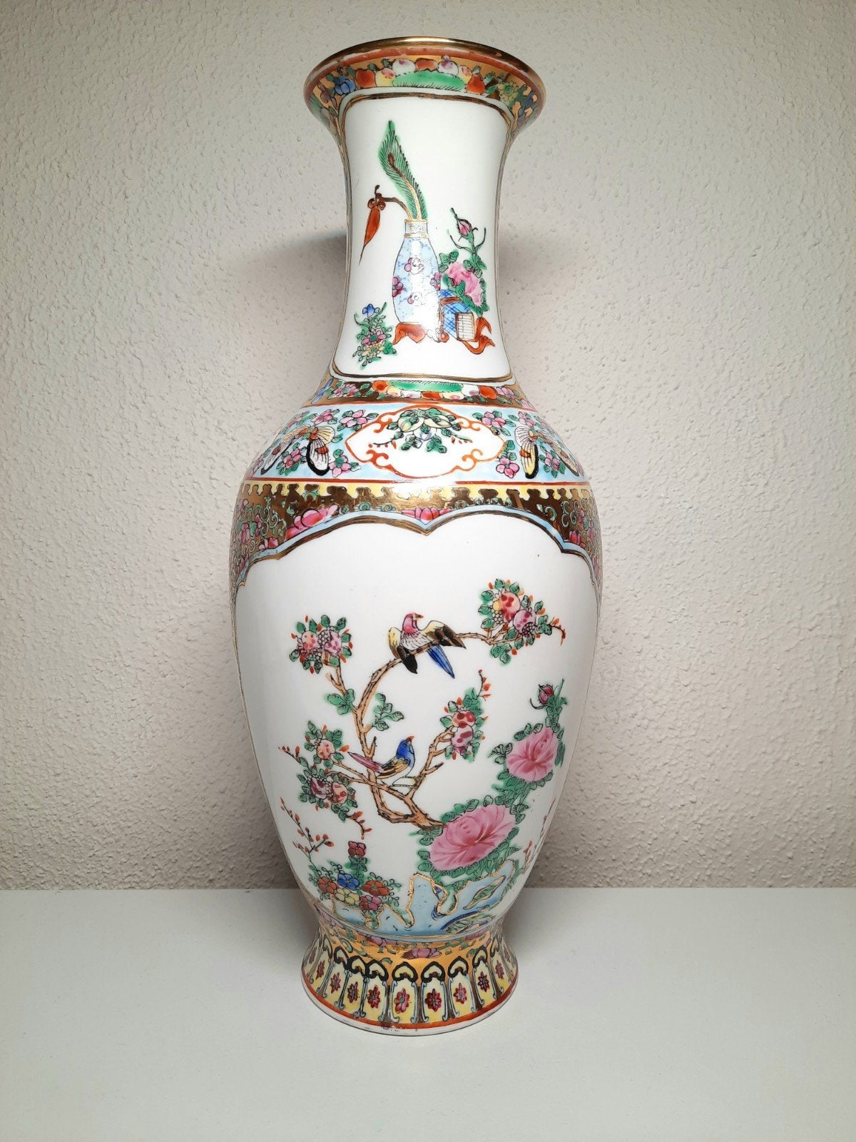 Chinese Famille Rose Porseleinen Vaas 32,5 cm, Antiek en Kunst, Ophalen of Verzenden
