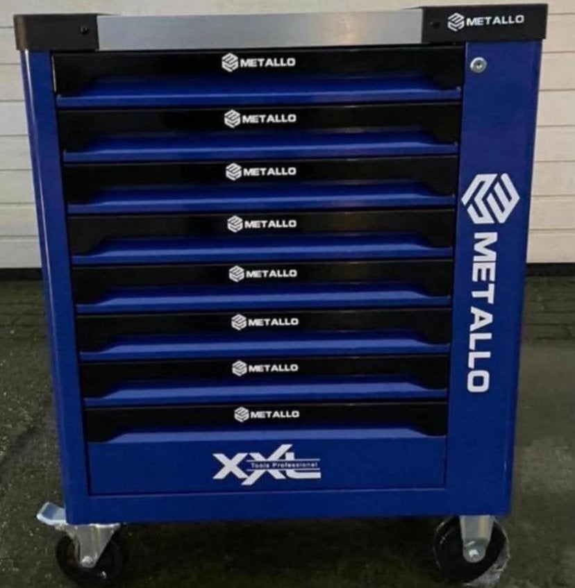 Metallo XXL Gereedschapswagen met 8 Gevulde Lades, Ophalen, Nieuw, Gereedschapsopslag, Metallo