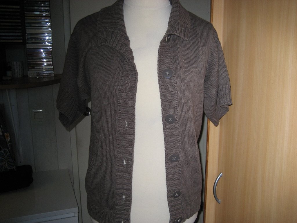 vest Esprit maat L bruin taupe katoen acryl, Maat 38/40 (M), Bruin, Nieuw, Ophalen of Verzenden