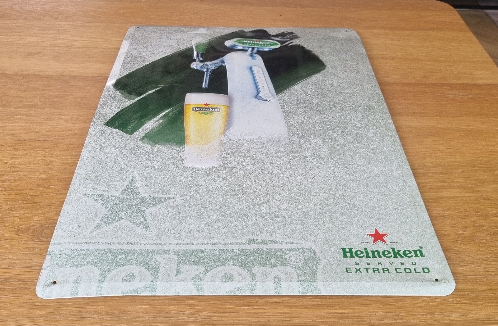 Heineken bier brouwerij reclamebord mancave bar, Ophalen of Verzenden, Gebruikt, Reclamebord